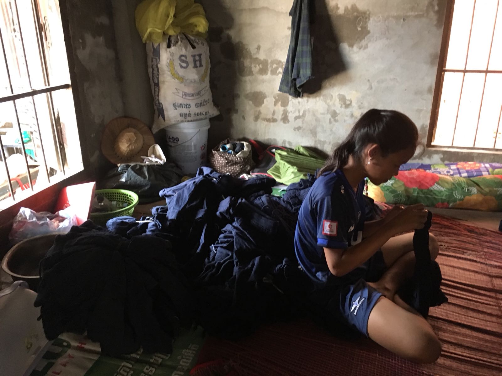 Bezoek aan één van de gezinnen